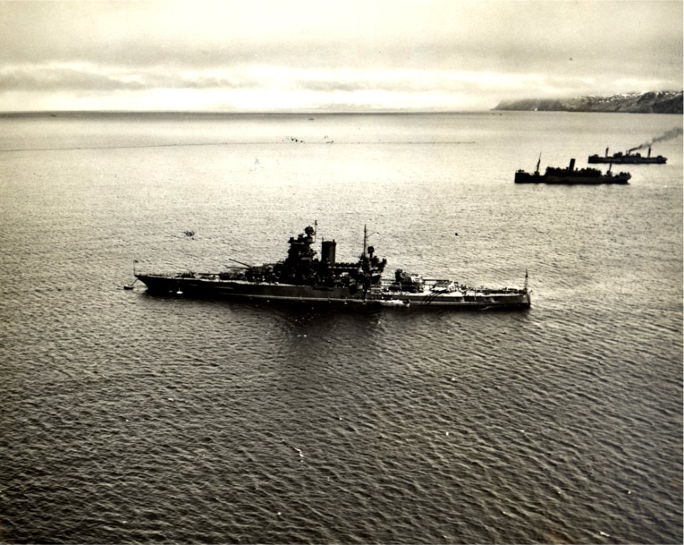 USS Mississippi BB-41 Adak May 1943