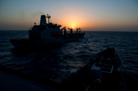 USS Mobile Bay approaches USNS Joshua Humphreys. (8341895385)