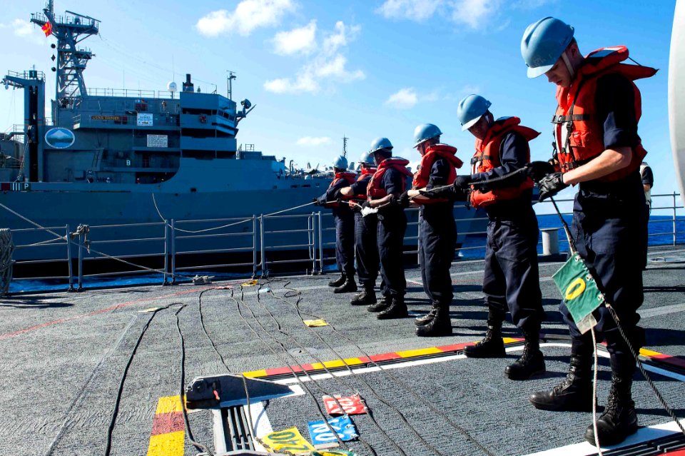 USS Mobile Bay operations 160204-N-EH218-092