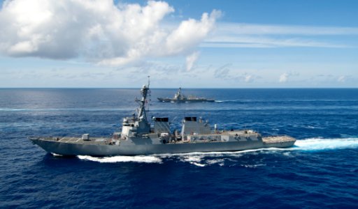 USS Momsen and USS Preble transit the Pacific Ocean. (8702489934)