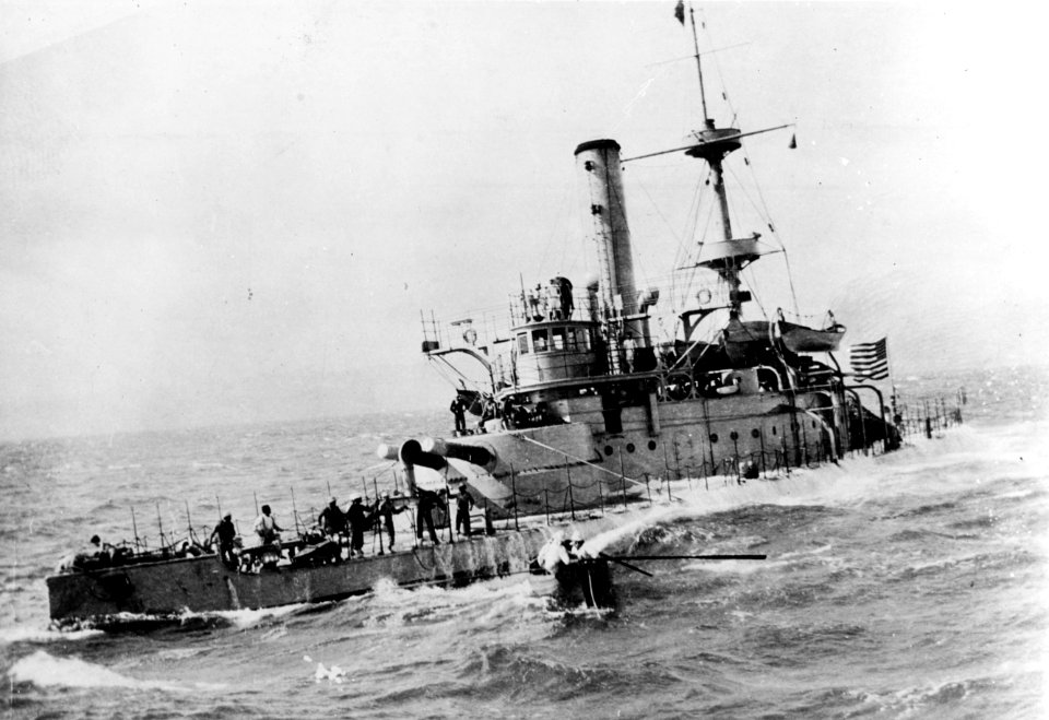 USS Monadnock BM-3 crossing the Pacific