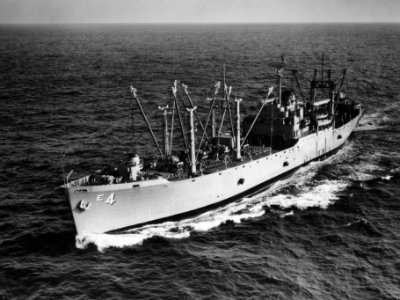 USS Mount Baker (AE-4) at sea c1961 photo