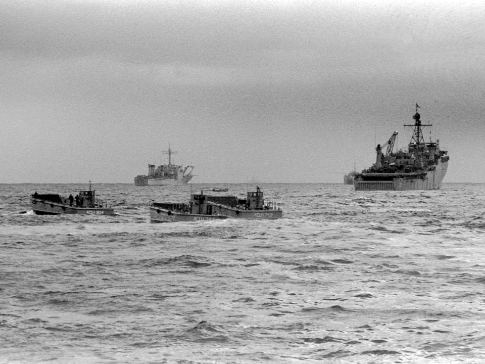USS Monticello (LSD-35) off Korea during Team Spirit 1982