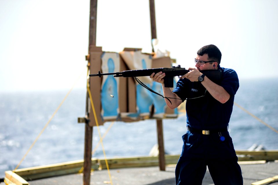 USS Monterey conducts a live-fire exercise. (9034653898)