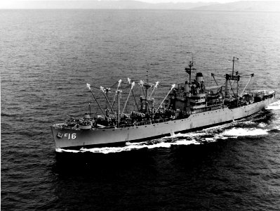 USS Mount Katmai (AE-16) underway off Subic Bay, Philippines, 11 December 1969 (K-80197)