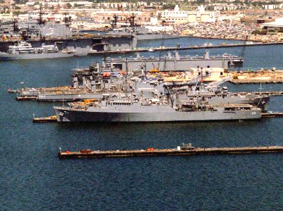 USS Monticello (LSD-35) at San Diego in 1984