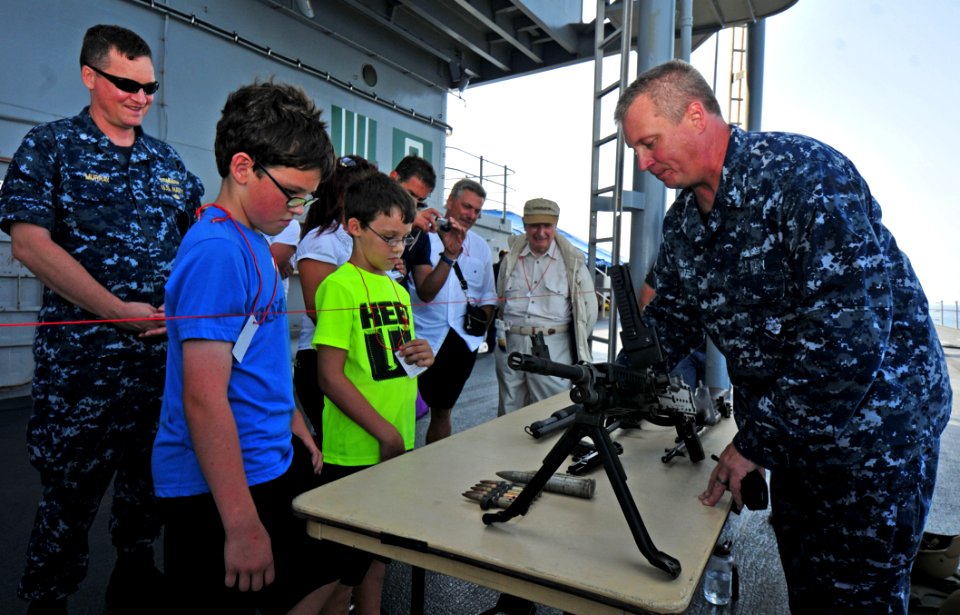 USS Mount Whitney tiger cruise 130805-N-PE825-070