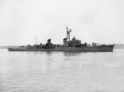 USS New (DD-818) underway on 15 May 1951