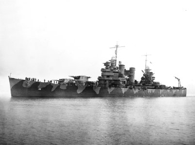 USS Nashville (CL-43) off the Mare Island Navy Yard