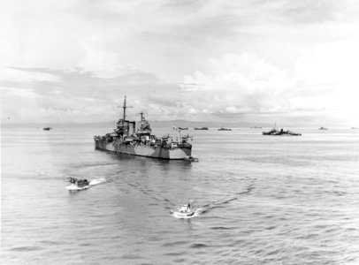 USS Nashville (CL-43) off Leyte, October 1944