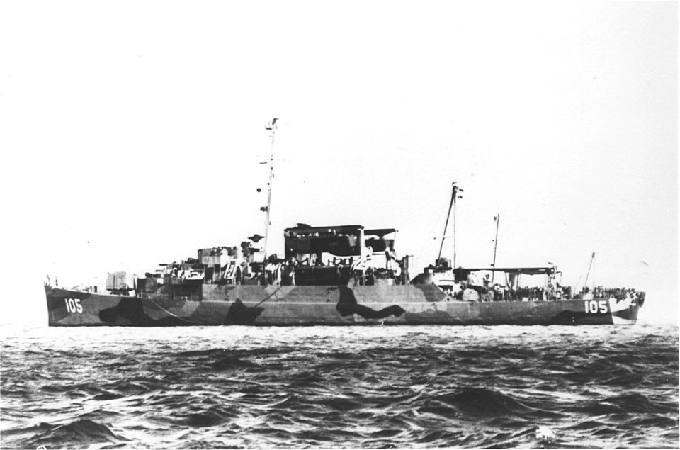 USS Myers (APD-105), in 1945