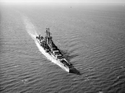USS Newport News (CA-148) at sea c1949 photo