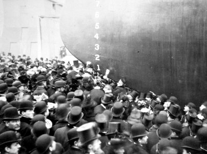 USS New York (BB-34) launching, October 30, 1912, Brooklyn Navy Yard, New York (25679271295)