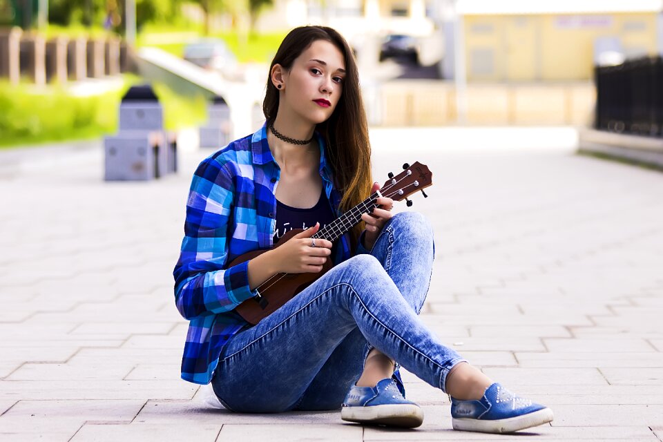 Beautiful girl model hair