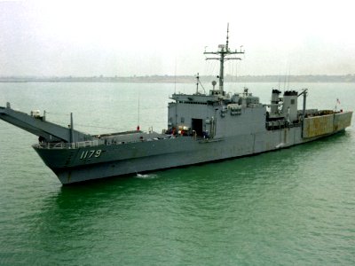 USS Newport (LST-1179) at Rota 1982 photo