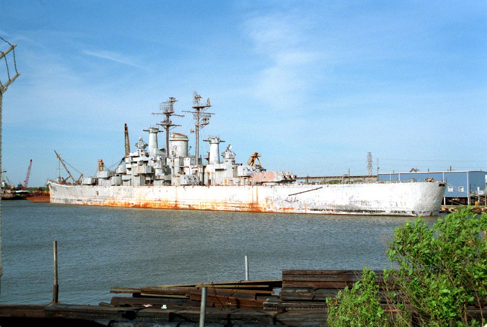 USS Newport News (CA-148) being scrapped in 1993
