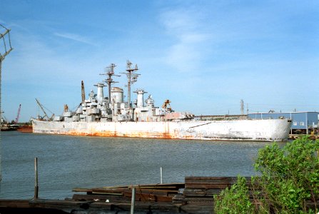USS Newport News (CA-148) being scrapped in 1993