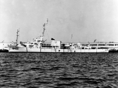 USS Newell (DE-322) at the Long Beach Naval Shipyard on 20 August 1956 (NH 91592)