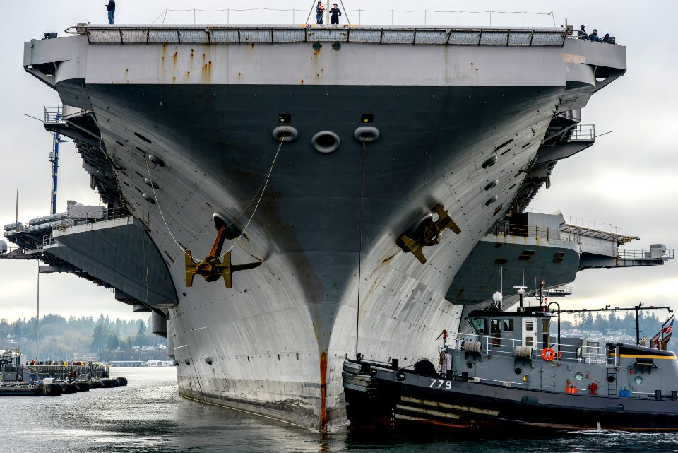 USS Nimitz arrives at its new home port. (16293069222)
