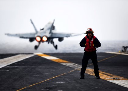 USS Nimitz conducts flight operations. (30494586784)