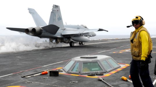 USS Nimitz conducts flight operations. (8621843453)