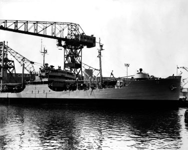 USS Niobrara (AO-72) at the New York Naval Shipyard in 1951 photo