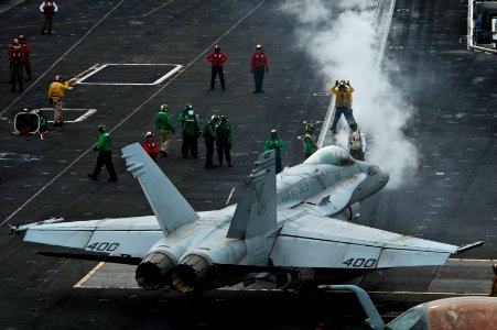 USS Nimitz conducts flight operations. (9069866468)