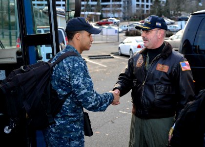 USS Nimitz sailors return home from USS George Washington deployment 151219-N-QY316-002