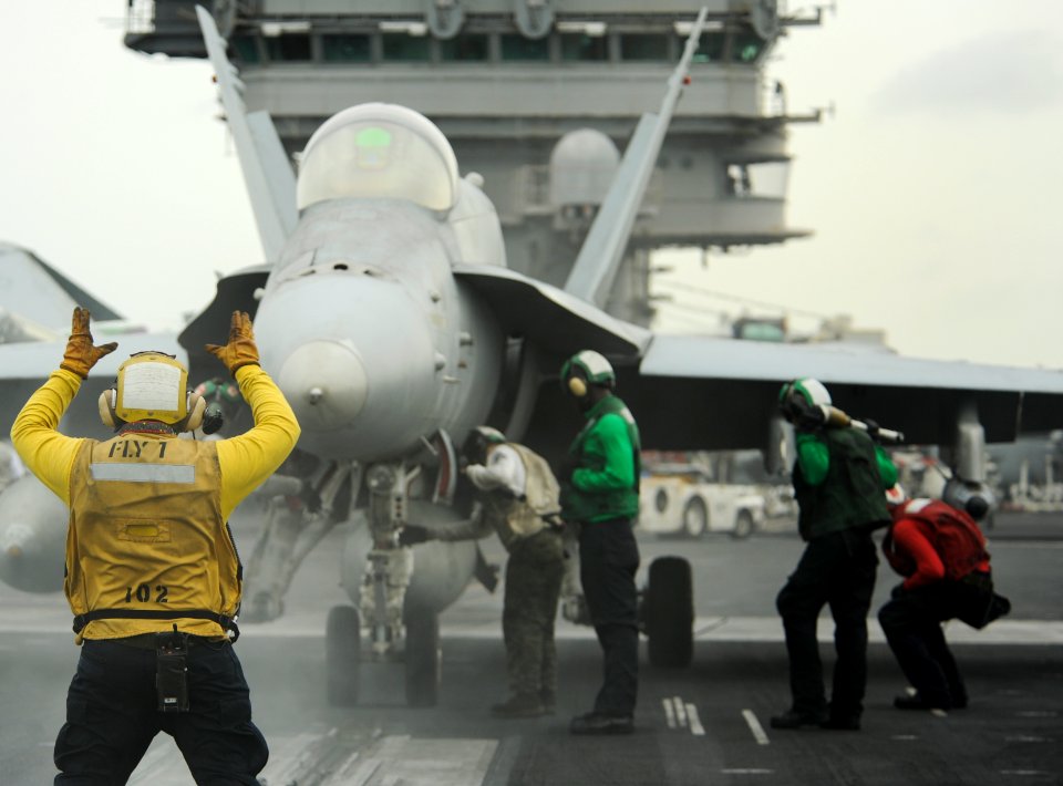 USS Nimitz conducts flight operations. (9069858032)