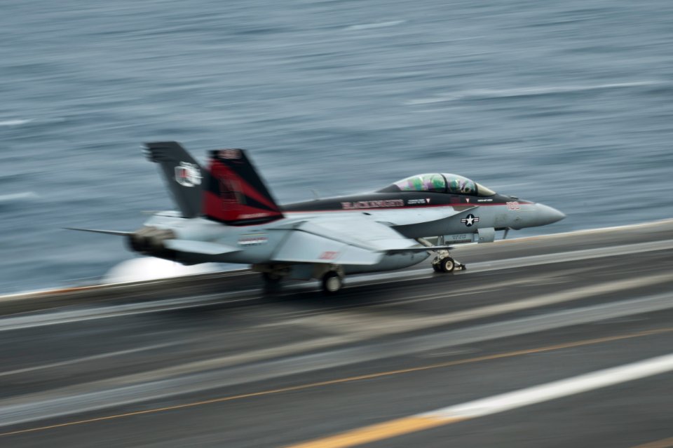 USS Nimitz conducts flight operations. (8960398109)