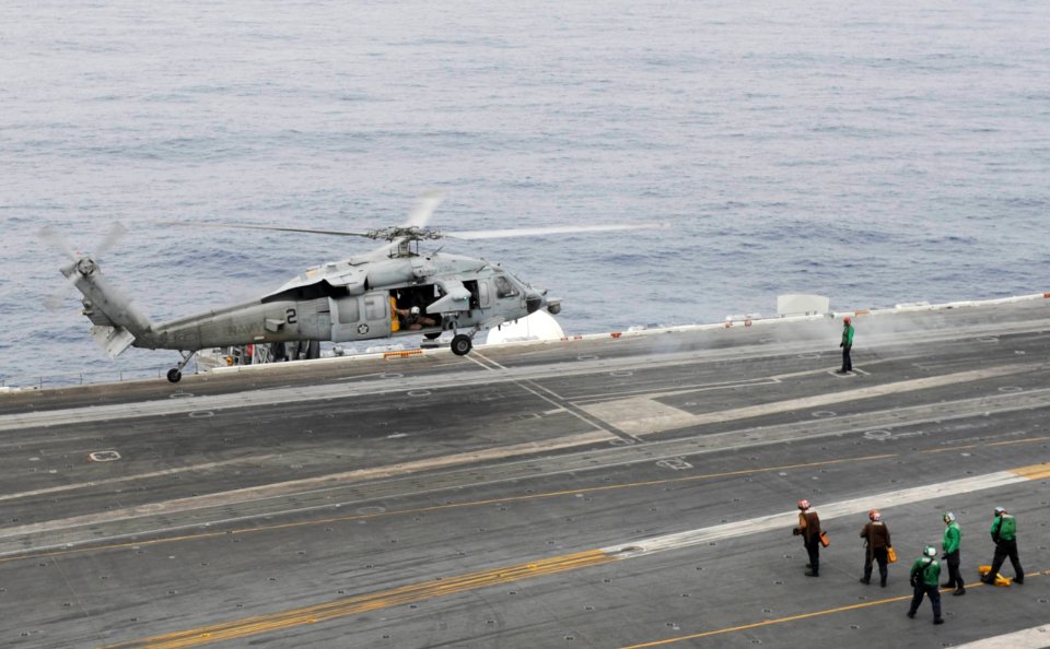 USS Nimitz conducts flight operations. (9069863904)