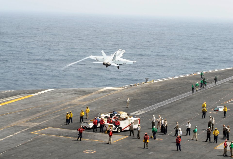 USS Nimitz conducts flight operations. (9087072642)