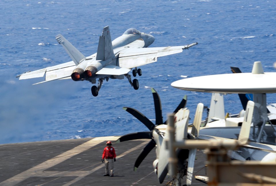 USS Nimitz conducts flight operations. (9677566243)