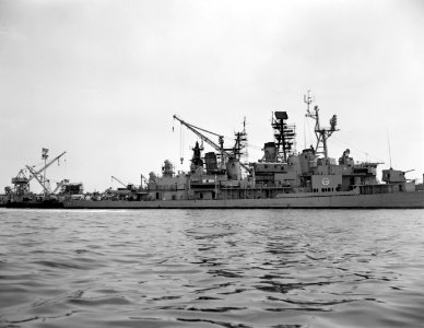 USS Noa (DD-841) in port in the 1960s