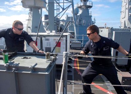 USS Normandy (CG 60) deployment 150318-N-ZY039-017
