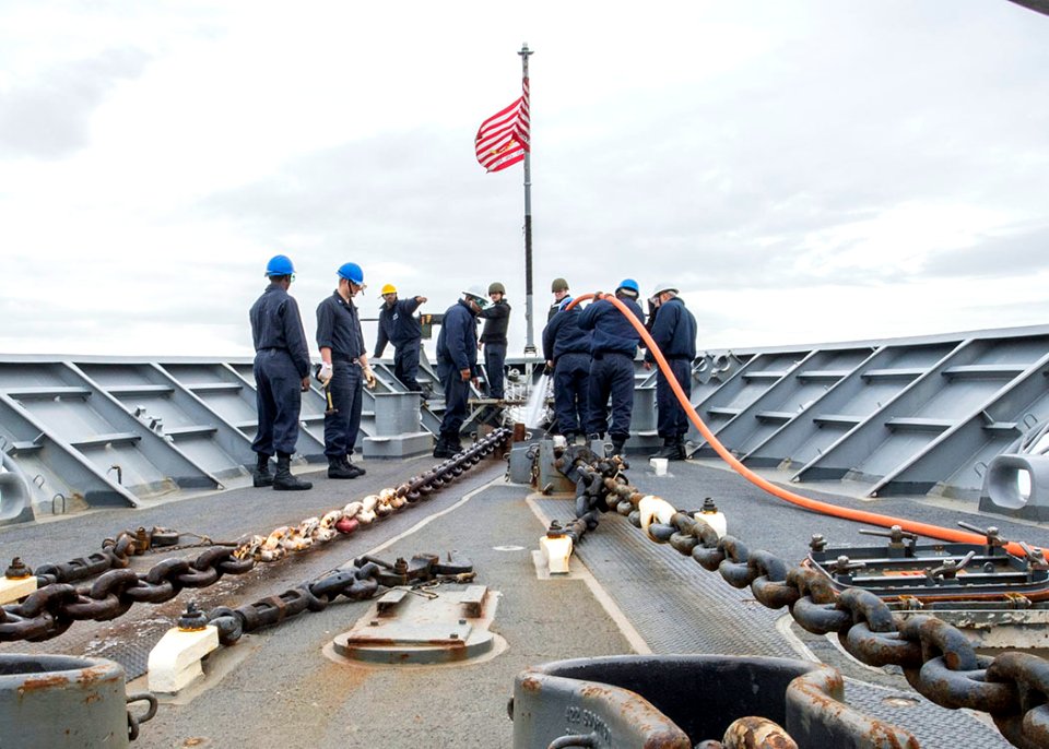 USS Normandy (CG 60) deployment 150328-N-ZY039-020