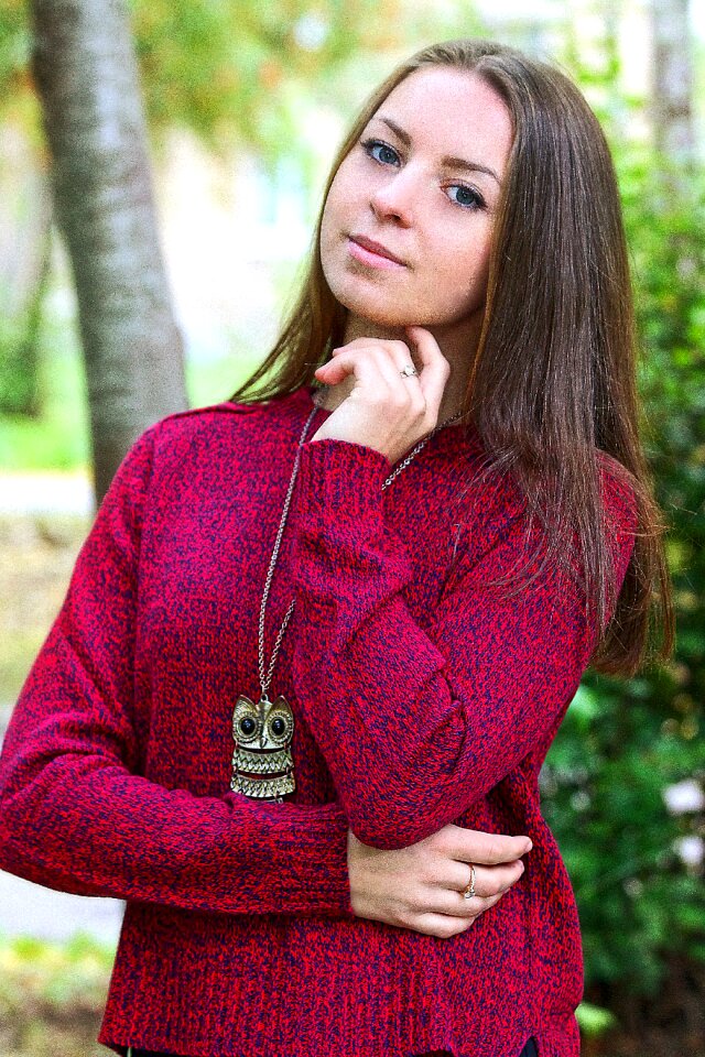 Model hair portrait