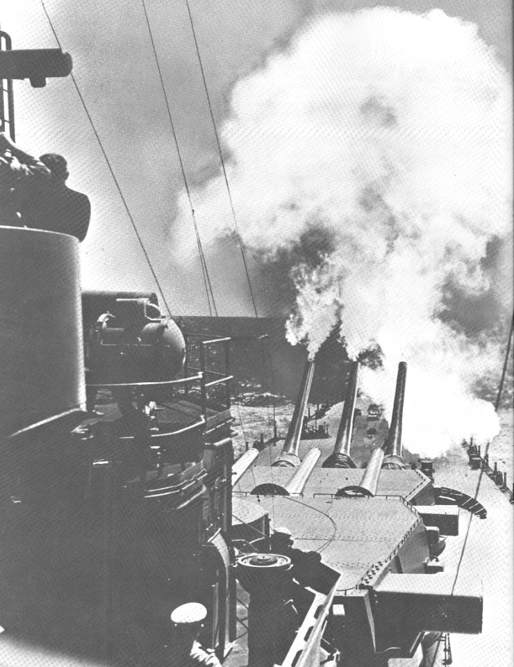 USS North Carolina fires over bow2