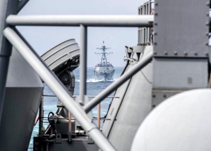 USS Normandy (CG 60) deployment 150321-N-ZY039-092