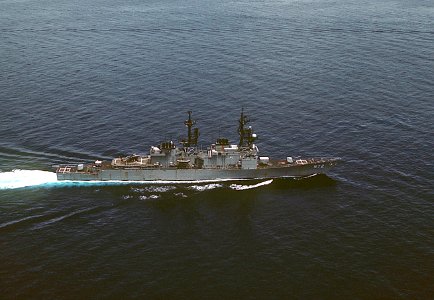USS Oldendorf (DD-972) aerial stbd view