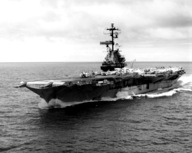 USS Oriskany (CVA-34) near Midway Atoll 1967 photo