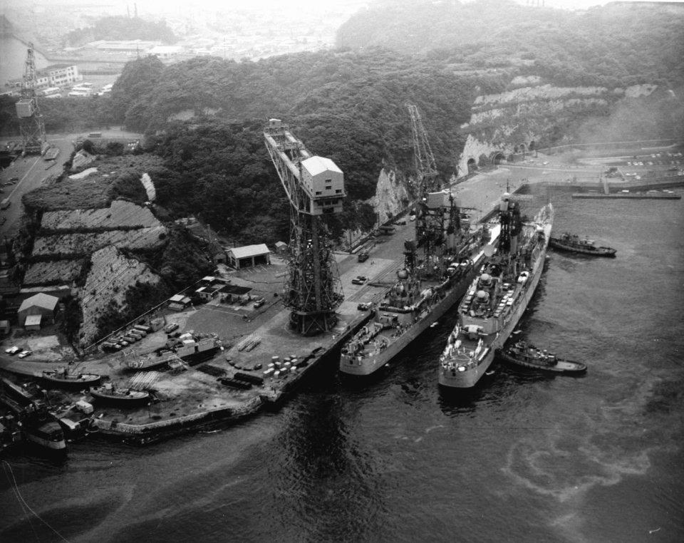 USS Oklahoma City (CLG-5) and USS Providence (CLG-6) an Yokouska on 7 July 1964