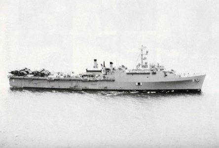 USS Ogden (LPD-5) returns to Subic Bay in 1973