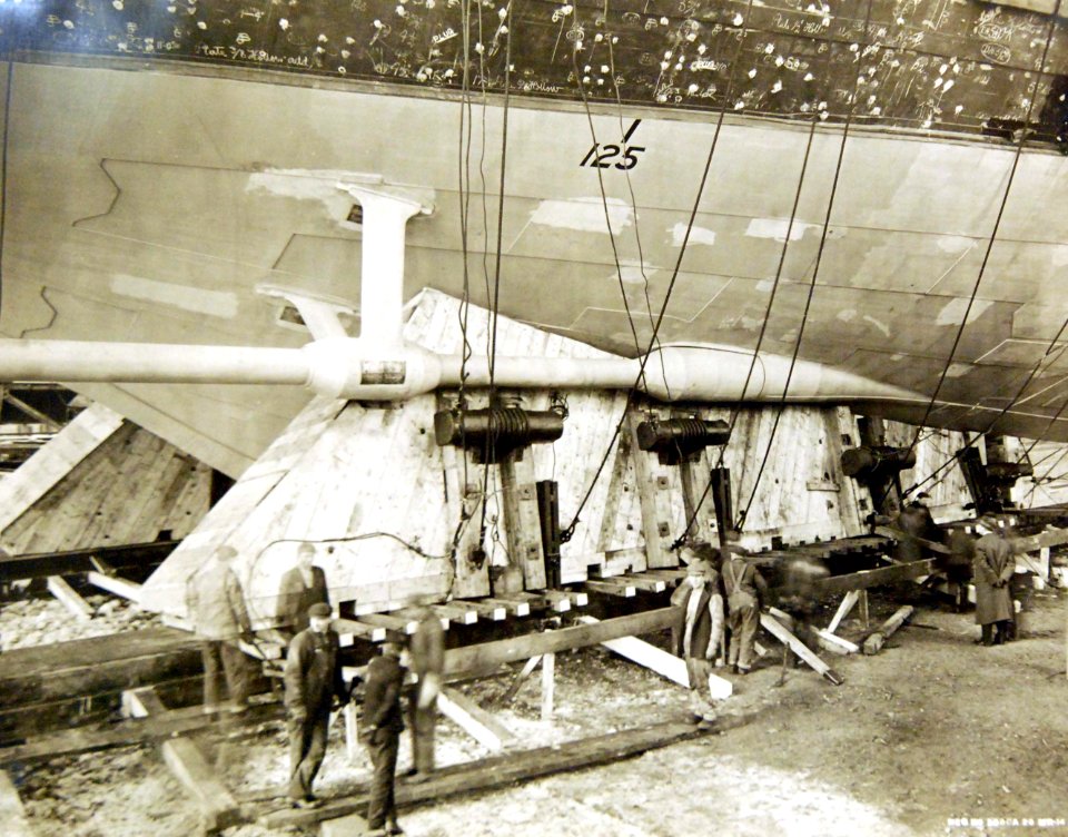 USS Oklahoma (BB-37), before launch on March 23rd, 1914 (26193849079)