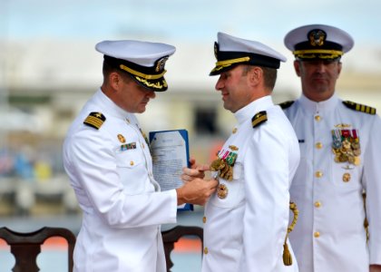 USS Olympia Holds Change of Command (Image 1 of 4) 160525-N-LY160-107