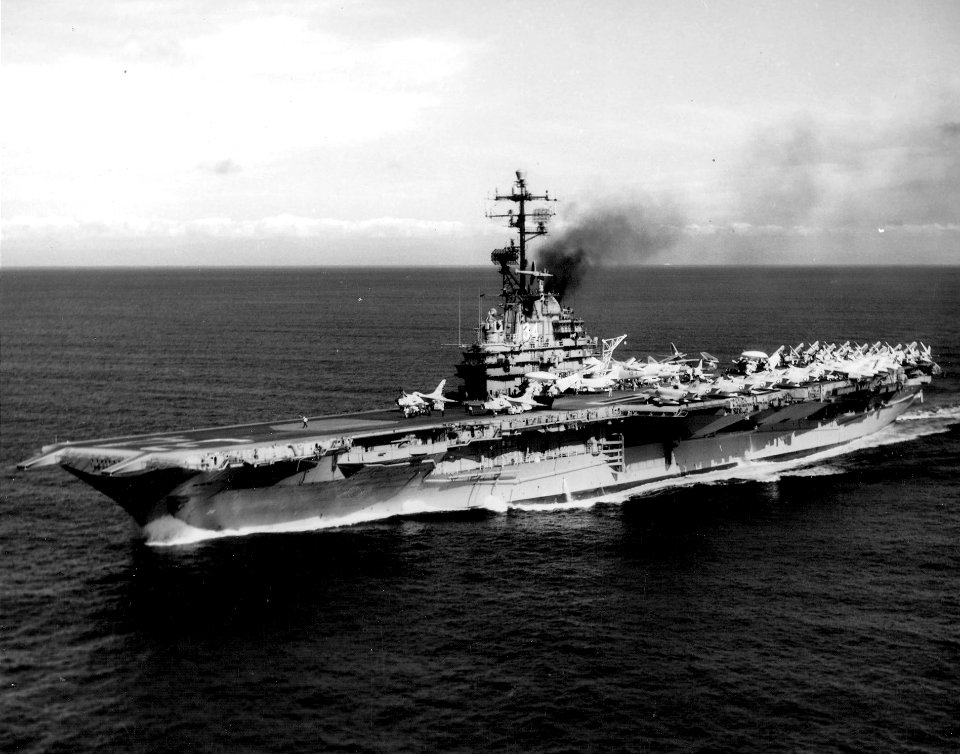 USS Oriskany (CVA-34) off Southern California 1965