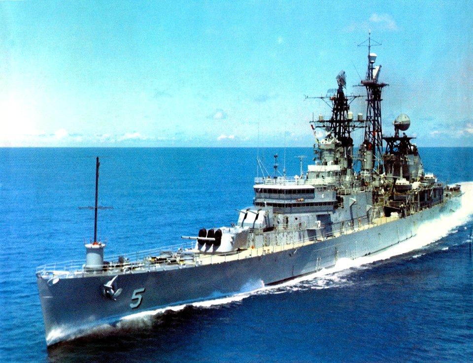 USS Oklahoma City (CLG-5) at sea in the early 1960s