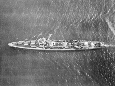 USS Ordronaux (DD-617) underway off Boston, Massachusetts (USA), on 28 February 1943