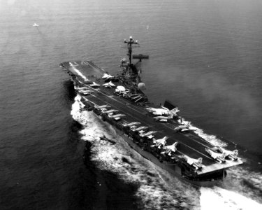 USS Oriskany (CVA-34) launches A-4 off Vietnam 1969
