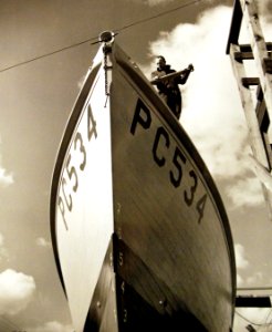 USS PC-534 at Marine Construction Company, Stamford, Connecticut, 1942 (27898511585)